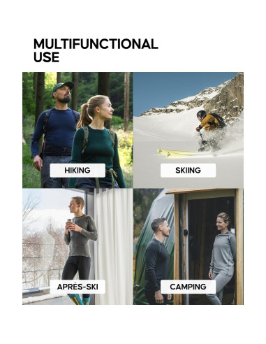 Conjunto de Capa Base de Lana Merino DANISH ENDURANCE Hombre