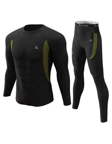 Conjunto Térmico de Ropa Interior para Hombre CL - Mediano, Negro