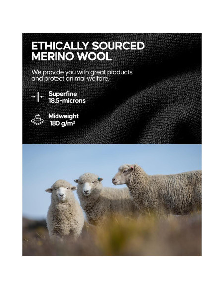 Conjunto de Capa Base de Lana Merino DANISH ENDURANCE Hombre