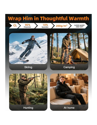 Conjunto Térmico de Ropa Interior para Hombre CL - Mediano, Negro