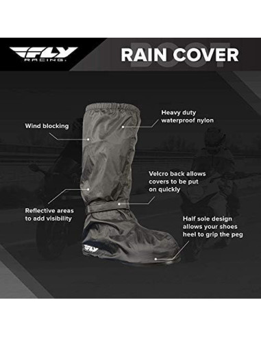 Cubiertas Impermeables para Botas FLY RACING - Mediano Negro
