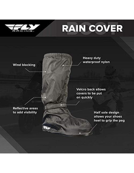 Cubiertas Impermeables para Botas FLY RACING - Mediano Negro