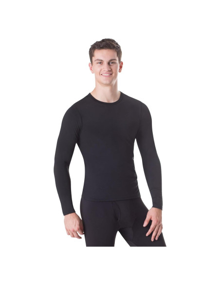 Camisa Térmica Rocky para Hombre Manga Larga Negra Mediana