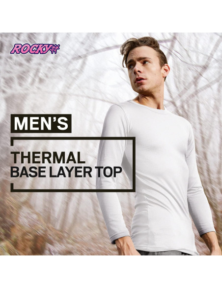 Camisa Térmica Rocky para Hombre Manga Larga Negra Mediana