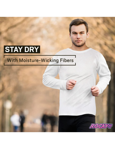 Camisa Térmica Rocky para Hombre Manga Larga Negra Mediana