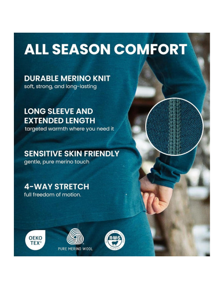 Capa Base de Lana Merino Merino.tech para Hombres - Manga Larga 250g/m