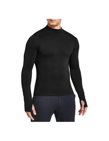 Camiseta Térmica Hombre FitsT4 Forro Polar Negro Mediano