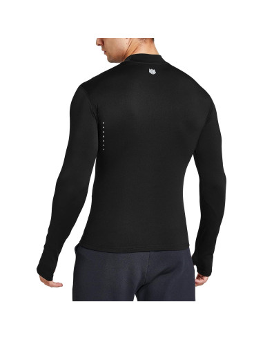 Camiseta Térmica Hombre FitsT4 Forro Polar Negro Mediano