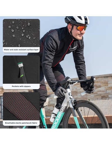 Pantalones de Ciclismo de Invierno ROCKBROS Térmicos XL Negros