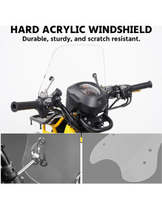 Parabrisas Ajustable TECTEK 30 cm Claro para Motocicleta 2