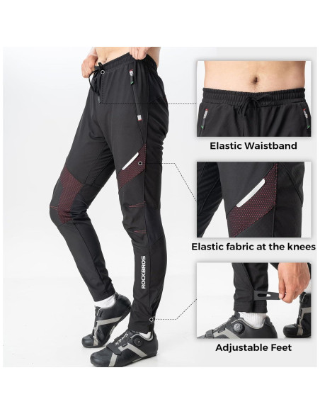 Pantalones de Ciclismo de Invierno ROCKBROS Térmicos XL Negros