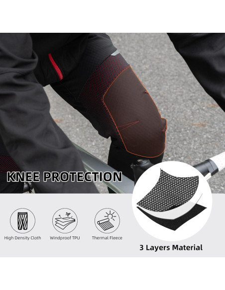 Pantalones de Ciclismo de Invierno ROCKBROS Térmicos XL Negros