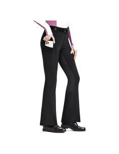 Pantalones de Equitación de Invierno Mujer FitsT4 Negro Mediano