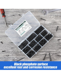 Kit de Tornillos Phillips TBUKEOM 224 Piezas Autoperforantes 2