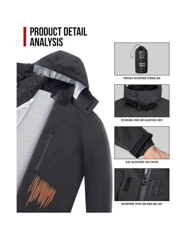 Traje de Lluvia RIDEIRON para Motocicleta 15000mm Impermeable