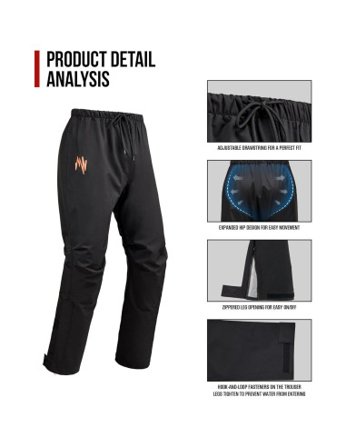 Traje de Lluvia RIDEIRON para Motocicleta 15000mm Impermeable