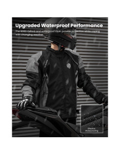 Chaqueta de Motocicleta ILM JF1 Impermeable con Armadura CE M 2