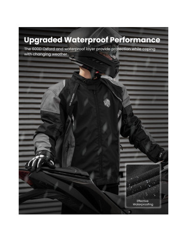 Chaqueta de Motocicleta ILM JF1 Impermeable con Armadura CE M