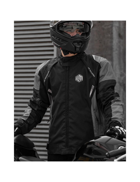 Chaqueta de Motocicleta ILM JF1 Impermeable con Armadura CE M