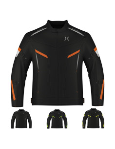 Chaqueta de Motocicleta FTX para Hombres, Acolchada y Ajustable