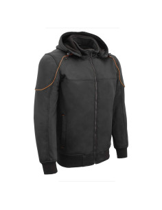 Chaqueta de Sudadera con Capucha Milwaukee Leather MPM1764 Negra