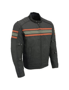 Chaqueta de motocicleta MPM1751 cuero y textil para hombres