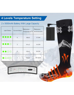 Calcetines Calentados Julysky SK-02 Unisex 5000mAh 4 Niveles 2