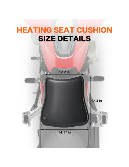 Cojín de Asiento Calentado IZTOSS para Motocicleta 12V