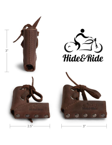 Calcetín de Palanca de Cambio Hide & Ride Cuero Marrón