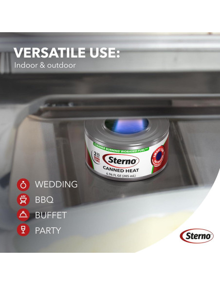 Latas de Combustible Sterno 6-Pack - 2.25 Horas de Calor