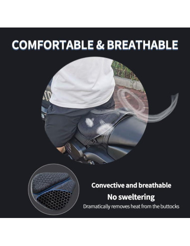 Cojín de Asiento de Gel Feiteplus con Estructura 3D Antideslizante