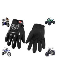 Guantes Negros Genéricos para Niños Ciclismo 18cm x 9cm