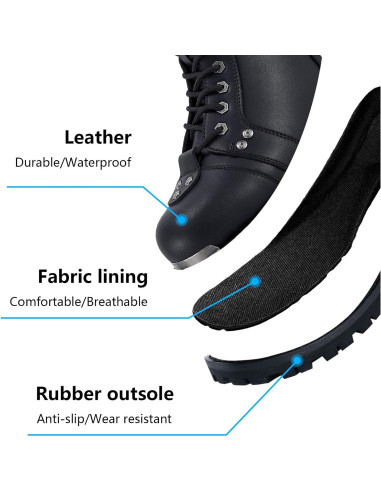 Botas de combate de cuero PU para hombre impermeables 30.3 cm