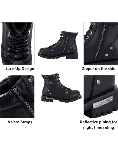 Botas de combate de cuero PU para hombre impermeables 30.3 cm