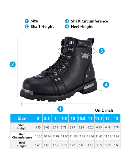Botas de combate de cuero PU para hombre impermeables 30.3 cm