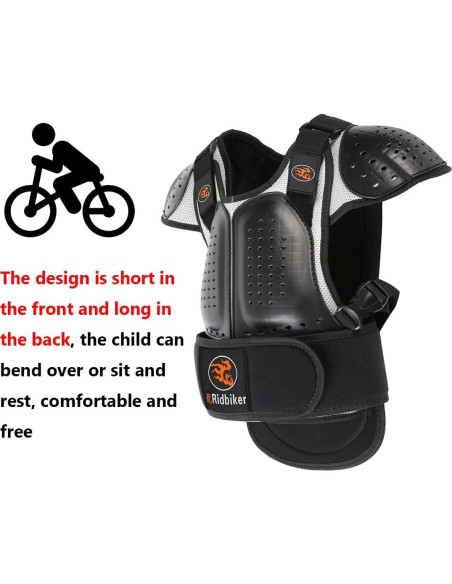 Protector de Pecho RIDBIKER para Niños - Chaleco Motocross Ajustable