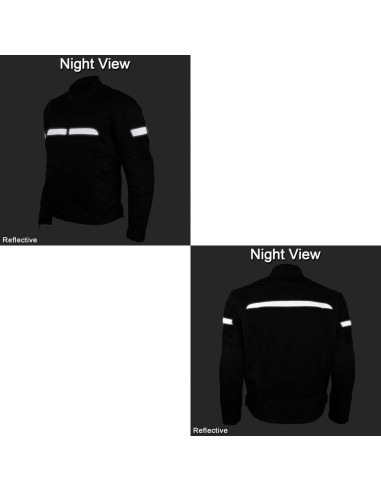 Chaqueta de Motocicleta Vance Leather Hombre CE Negra M