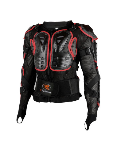 Chaqueta de Protección Completa RIDBIKER Rojo XL para Motocicleta