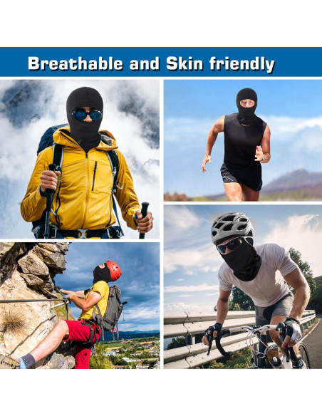 Paquete de 12 Máscaras Balaclava Xeoxarel Unisex - Negro