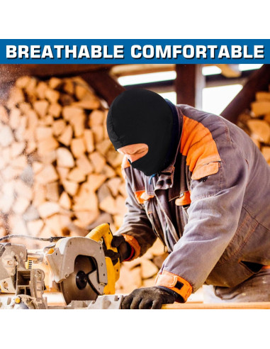 Paquete de 12 Máscaras Balaclava Xeoxarel Unisex - Negro