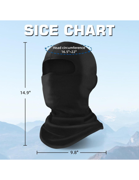 Paquete de 12 Máscaras Balaclava Xeoxarel Unisex - Negro