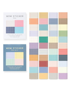 Set de Pegatinas Lindas Monolike Wow Sticker Mini - 6 Piezas