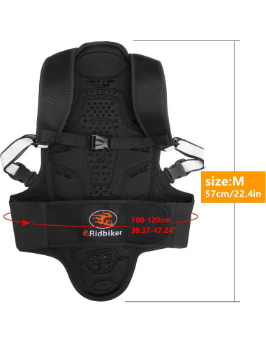 Protector de Espalda RIDBIKER Ajustable Unisex para Motocicleta