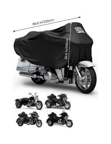 Cubierta de Motocicleta KEMIMOTO KMF0313-00801BK Impermeable