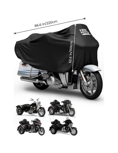 Cubierta de Motocicleta KEMIMOTO KMF0313-00801BK Impermeable
