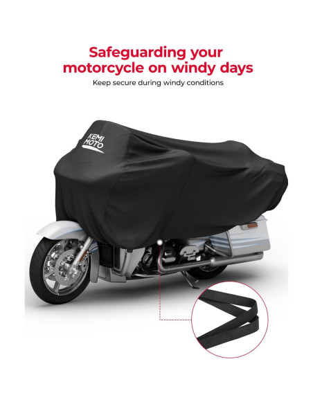 Cubierta de Motocicleta KEMIMOTO KMF0313-00801BK Impermeable