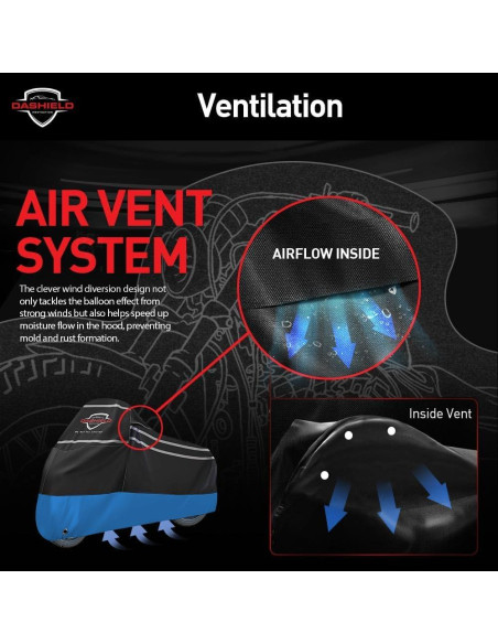 Cubierta de Motocicleta DASHIELD Universal Impermeable 203 cm