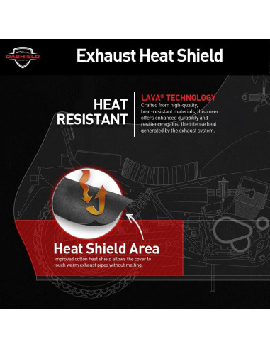 Cubierta de Motocicleta DASHIELD Universal Impermeable 203 cm