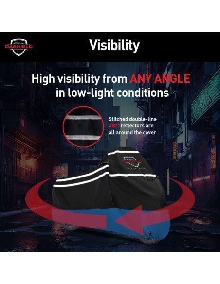 Cubierta de Motocicleta DASHIELD Universal Impermeable 203 cm