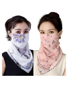 Paquete de 2 Bufandas UV para el Rostro Verano - Ajustables